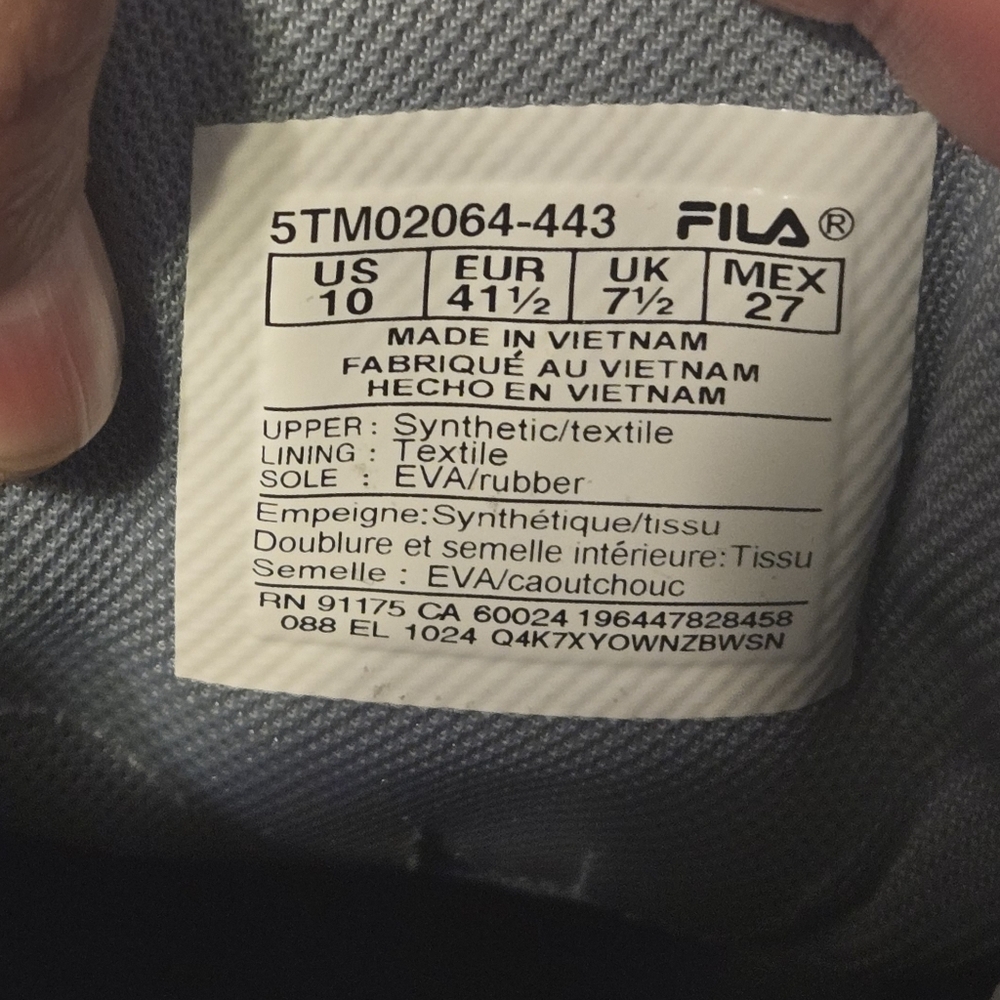 NWOT Fila FX-25 Shoes Men's Sizd US10 Color Purple/White - Picture 9 of 12